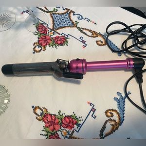 Hot Tools 1-1/4" Barrel Pink Titanium Salon Hair Curling Iron #HPK45